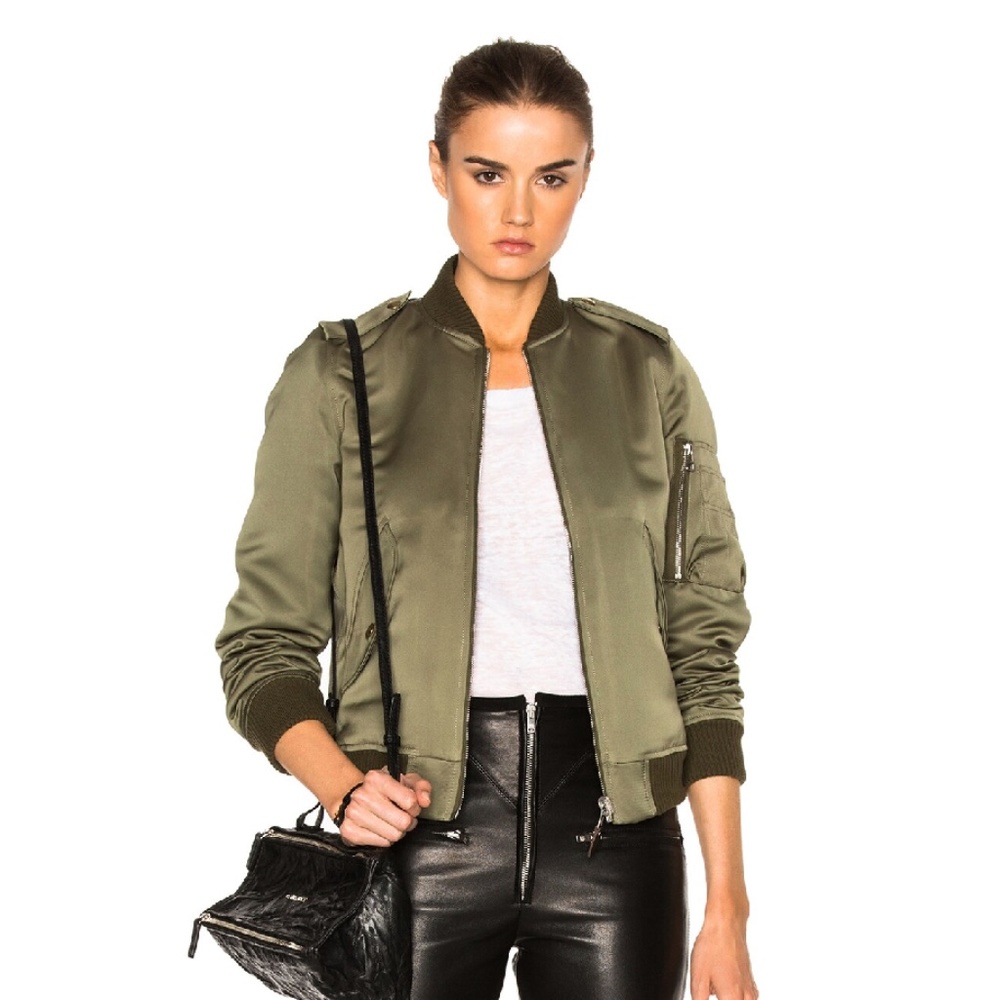 NEW Faith Connexion Reversible Bomber Jacket, Size: L, Color: Army Khaki